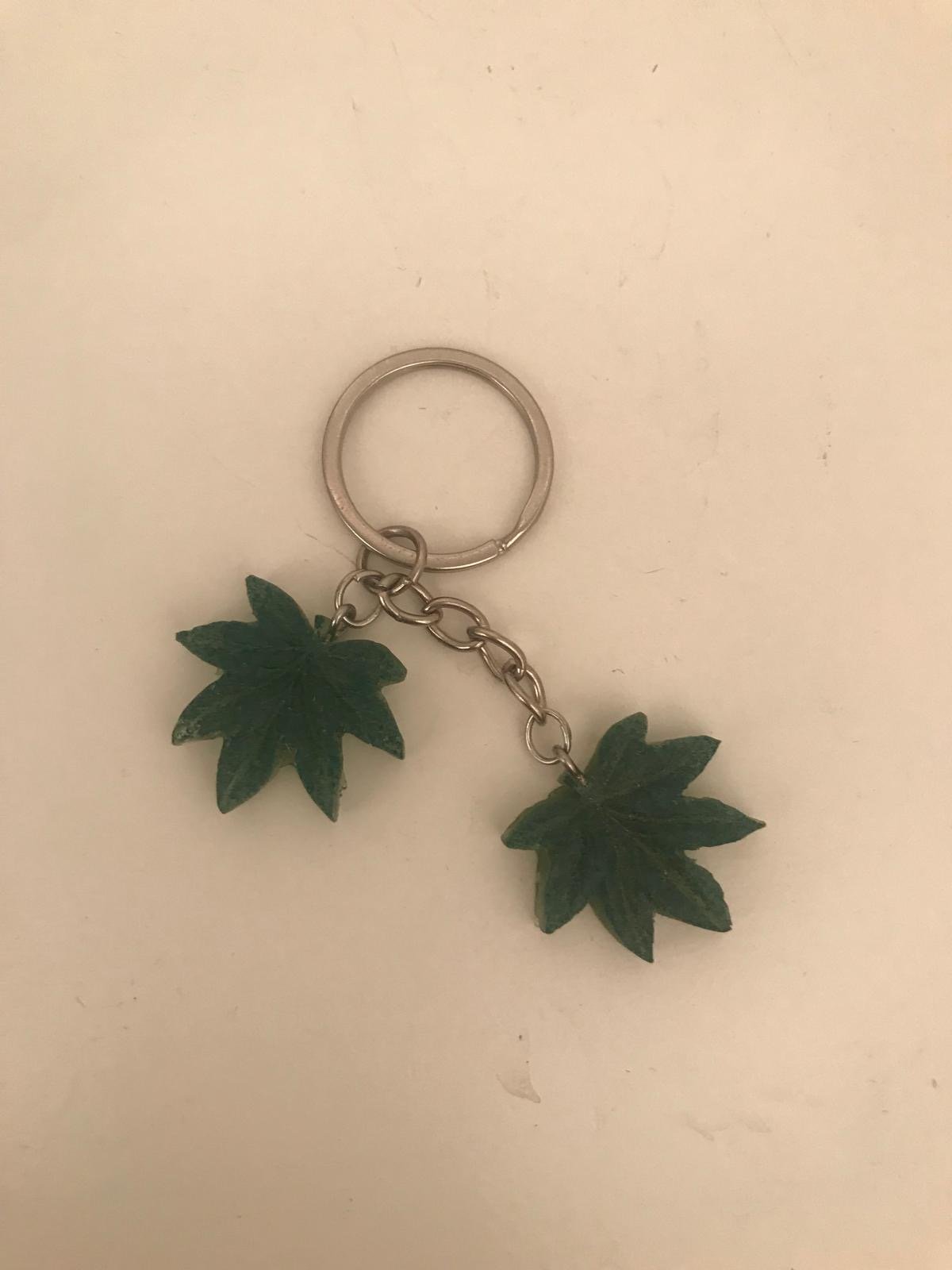 Porte clé feuilles