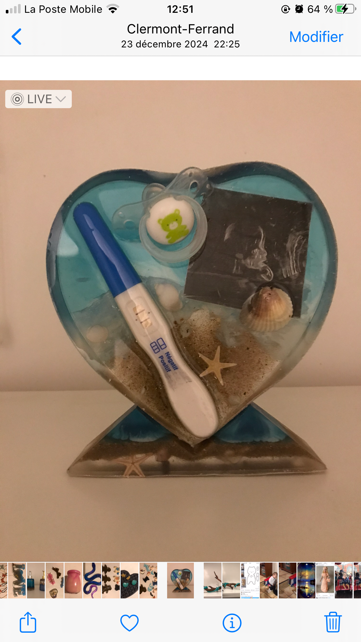 Cœur souvenir naissance et son support